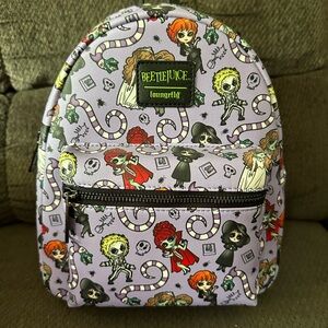 NWT LoungeFly Beetlejuice Mini Backpack